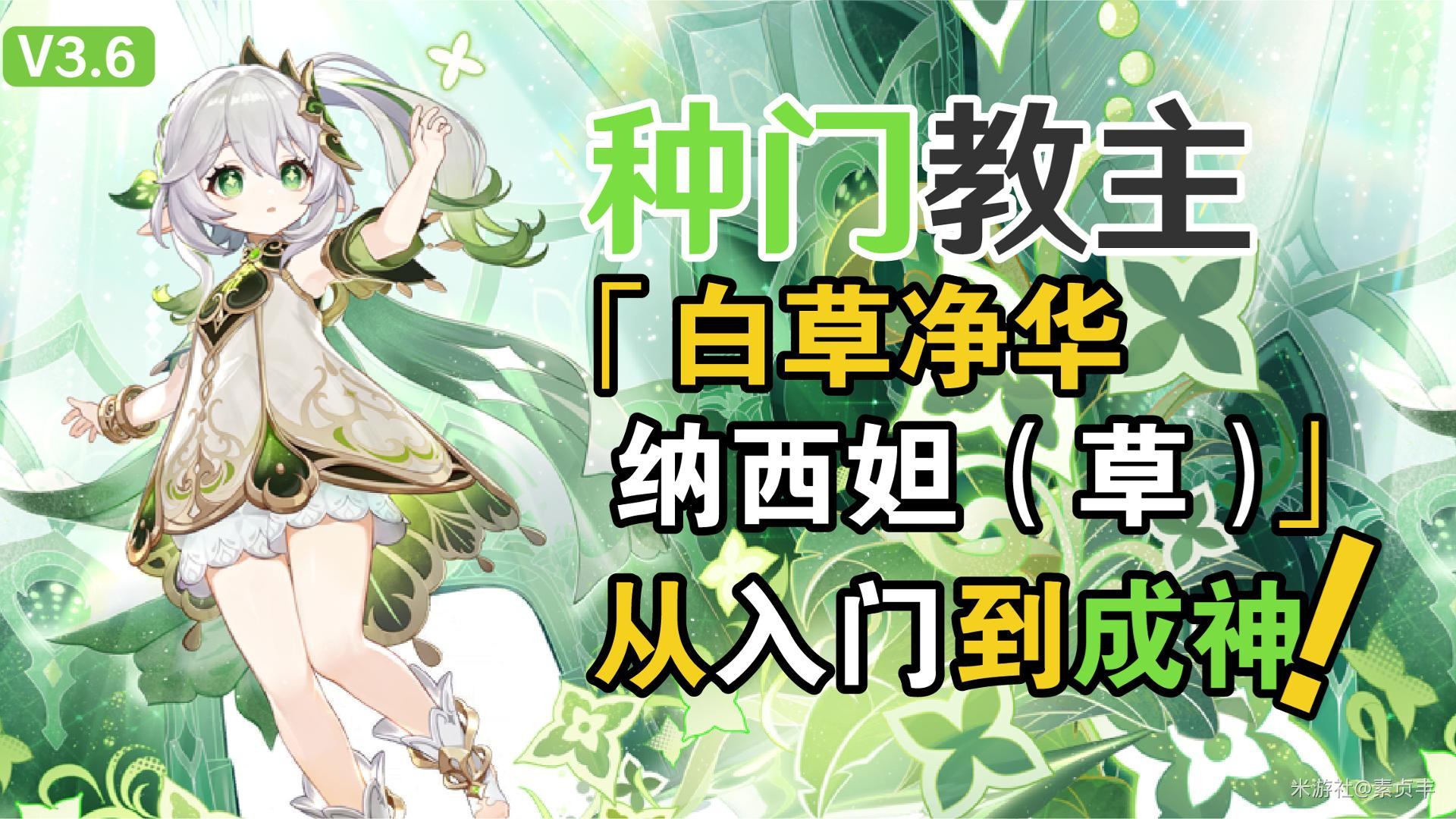 「V3.6·角色攻略」纳西妲从入门到精通